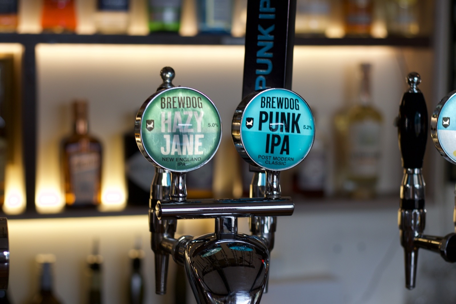 Brewdog Hazy Jane og Punk IPA på hane